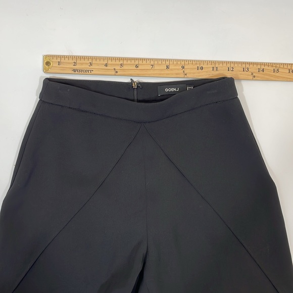 GOEN J. Black Trouser Pantss Size 4 Small Layer Look With High Leg Side Slit EUC - Picture 6 of 10